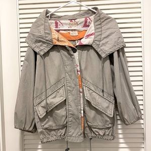 Free People Light Grey Cocoon Style Jacket with Hood